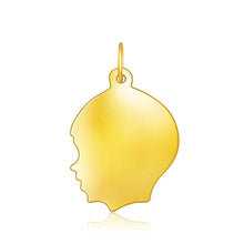 Load image into Gallery viewer, 14k Yellow Gold Large Boy Head Charm
