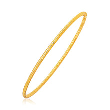 Load image into Gallery viewer, 14k Yellow Gold Thin Textured Stackable Bangle
