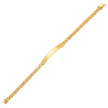 Load image into Gallery viewer, 14k Yellow Gold ID Bracelet with Double Rope Chain
