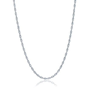Sterling Silver 2.0mm Singapore Style Chain