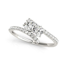 Load image into Gallery viewer, Two Stone Bypass Diamond Ring in 14k White Gold (3/4 cttw)
