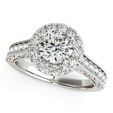 Load image into Gallery viewer, 14k White Gold Round Diamond Engagement Ring with Stylish Shank (1 5/8 cttw)
