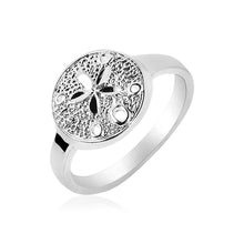 Load image into Gallery viewer, Sterling Silver Textured Sand Dollar Ring
