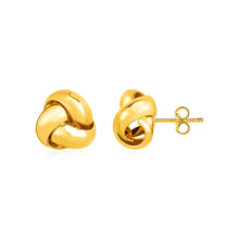 Load image into Gallery viewer, Polished Love Knot Post Earrings in 14k Yellow Gold
