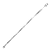 Load image into Gallery viewer, Tennis Bracelet with Round Cubic Zirconia in Sterling Silver
