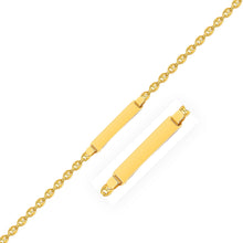 Load image into Gallery viewer, 14k Yellow Gold Puffed Mariner Link Children&#39;s ID Bracelet
