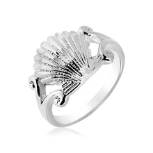 Load image into Gallery viewer, Sterling Silver Textured Seashell Ring
