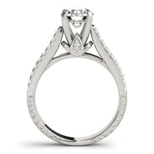 Load image into Gallery viewer, 14k White Gold Round Diamond Engagement Ring with Pave Band (2 cttw)
