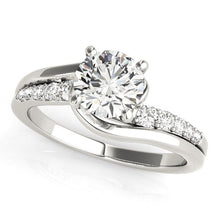 Load image into Gallery viewer, 14k White Gold Bypass Style Round Diamond Ring (1 1/4 cttw)
