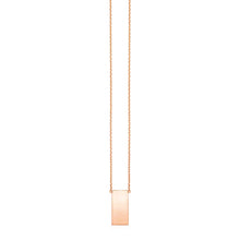 Load image into Gallery viewer, 14k Rose Gold Necklace with Polished Bar Pendant
