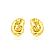 Load image into Gallery viewer, 14k Yellow Gold Polished Knot Earrings
