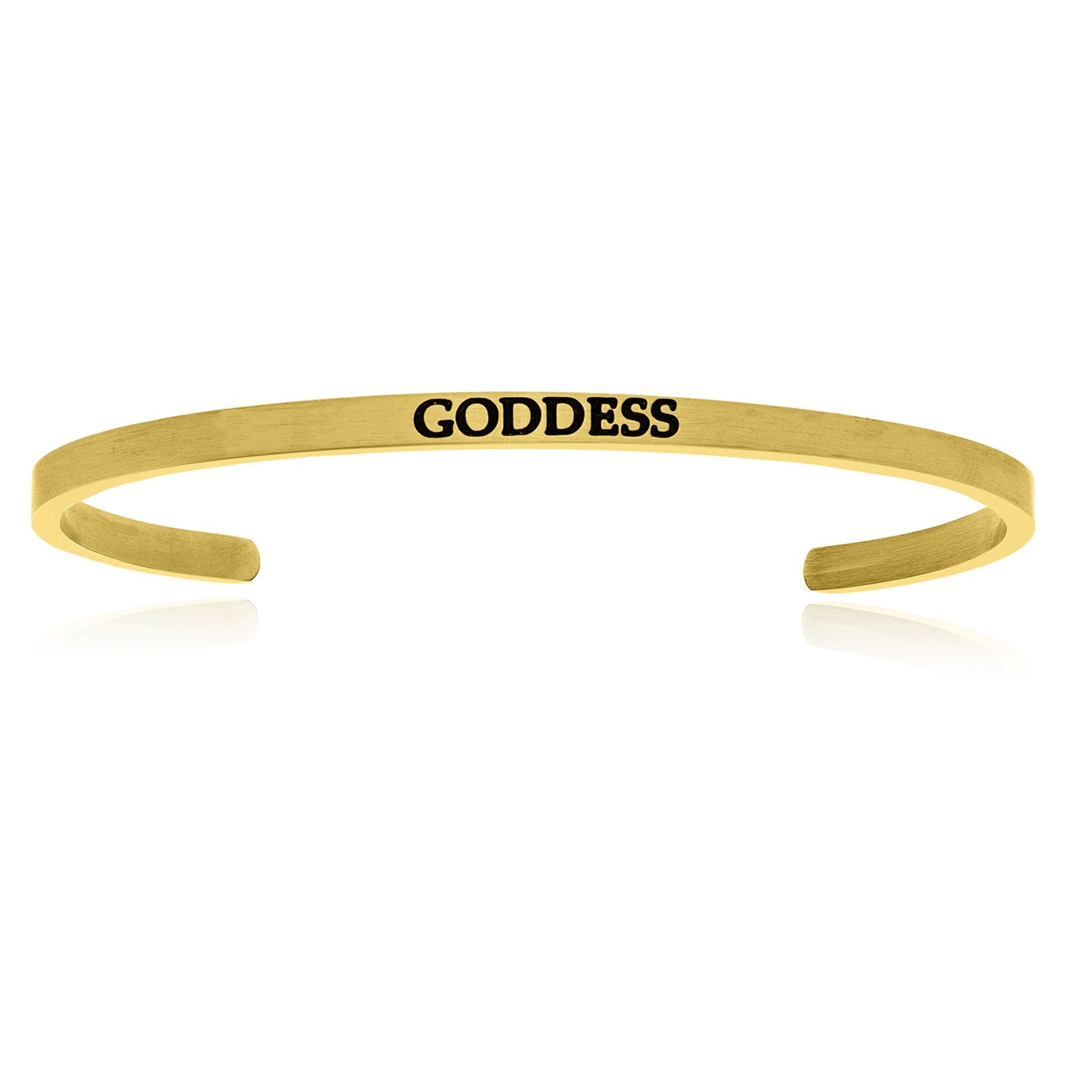 Yellow Stainless Steel Goddess Cuff Bracelet