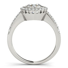 Load image into Gallery viewer, 14k White Gold Pave Style Diamond Engagement Ring (1 3/8 cttw)
