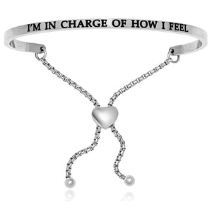 Stainless Steel I'm In Charge Of How I Feel Adjustable Bracelet