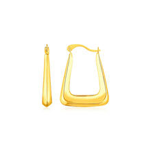 Load image into Gallery viewer, 14k Yellow Gold Polished Square Hoop Earrings
