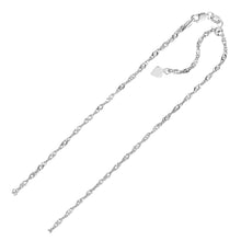 Load image into Gallery viewer, Sterling Silver 1.5mm Adjustable Singapore Chain
