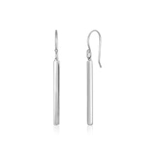 Load image into Gallery viewer, Sterling Silver Polished Bar Earrings
