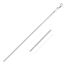 Load image into Gallery viewer, Sterling Silver Rhodium Plated Round Box Chain 1.3mm
