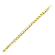 Load image into Gallery viewer, 14k Yellow Gold Chain Bracelet with Oval and Textured Round Links
