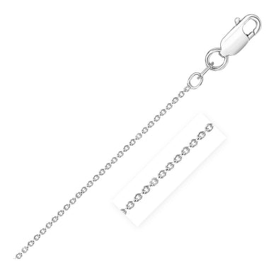Sterling Silver Rhodium Plated Round Cable Chain 2.6 mm