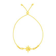Load image into Gallery viewer, 14k Yellow Gold Adjustable Bracelet with Star
