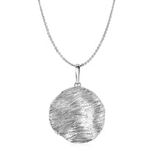 Load image into Gallery viewer, Textured Circle Pendant in Sterling Silver
