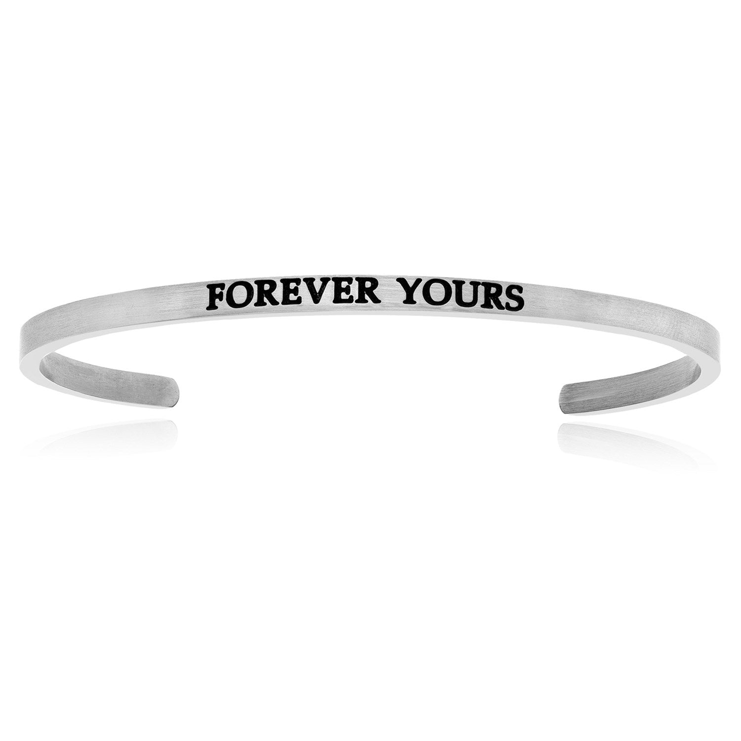 Stainless Steel Forever Yours Cuff Bracelet