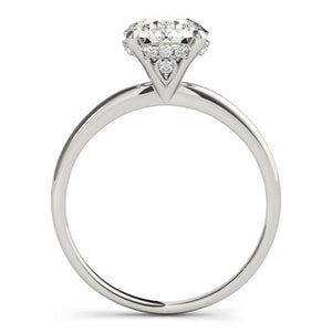 14k White Gold Prong Set Round Diamond Engagement Ring (2 cttw)