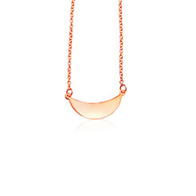 Load image into Gallery viewer, 14k Rose Gold 18 inch Necklace with Polished Arc
