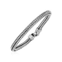 Load image into Gallery viewer, Wide Woven Rope Bracelet in Sterling Silver
