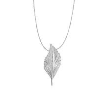 Load image into Gallery viewer, Pendant with Textured Leaf in Sterling Silver
