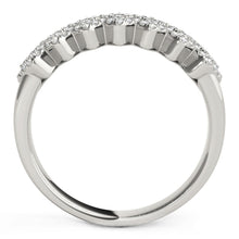Load image into Gallery viewer, Diamond Studded Wide Multi-Diagonal Pattern Ring in 14k White Gold (5/8 cttw)
