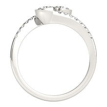 Load image into Gallery viewer, 14k White Gold Round Bezel Setting Two Stone Diamond Ring (5/8 cttw)
