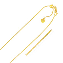 Load image into Gallery viewer, 14k Yellow Gold Adjustable Franco Chain 0.9mm
