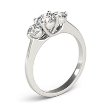 Load image into Gallery viewer, 14k White Gold Classic 3 Stone Round Diamond Engagement Ring (1 cttw)
