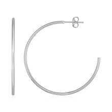 Load image into Gallery viewer, 14k White Gold Polished Hoop Earrings
