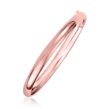 Load image into Gallery viewer, 14k Rose Gold Fancy Shiny Dome Bangle
