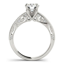 Load image into Gallery viewer, 14k White Gold Antique Pronged Round Diamond Engagement Ring (1 1/8 cttw)
