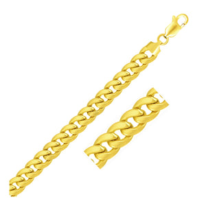 9.3mm 10k Yellow Gold Light Miami Cuban Bracelet