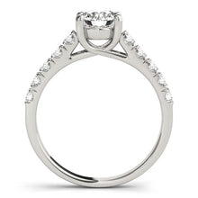 Load image into Gallery viewer, 14k White Gold Round Trellis Setting Diamond Engagement Ring (1 cttw)

