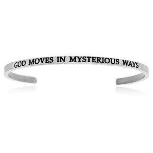 Stainless Steel God Moved Cuff Bracelet
