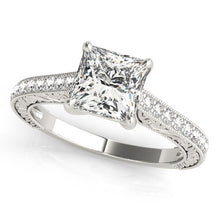 Load image into Gallery viewer, 14k White Gold Princess Cut Diamond Engagement Ring (1 1/4 cttw)
