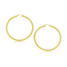 Load image into Gallery viewer, 10k Yellow Gold Polished Hoop Earrings (30 mm)
