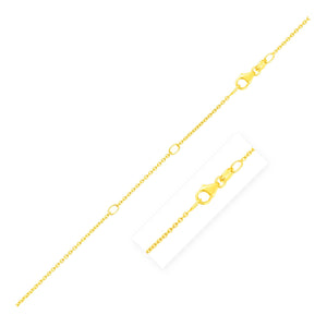 Double Extendable Cable Chain in 14k Yellow Gold (1.4mm)