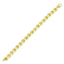 Load image into Gallery viewer, 14k Yellow Gold Rolo Design Shiny Bracelet
