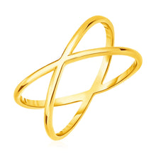 Load image into Gallery viewer, 14k Yellow Gold Polished X Profile Ring
