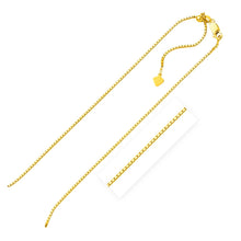 Load image into Gallery viewer, Sterling Silver Yellow Finish 1.4mm Adjustable Box Chain

