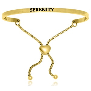 Yellow Stainless Steel Serenity Adjustable Bracelet