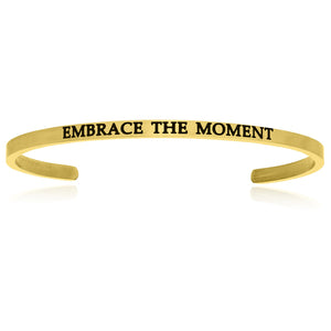 Yellow Stainless Steel Embrace The Moment Cuff Bracelet