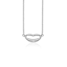 Load image into Gallery viewer, 14k White Gold Lips Necklace
